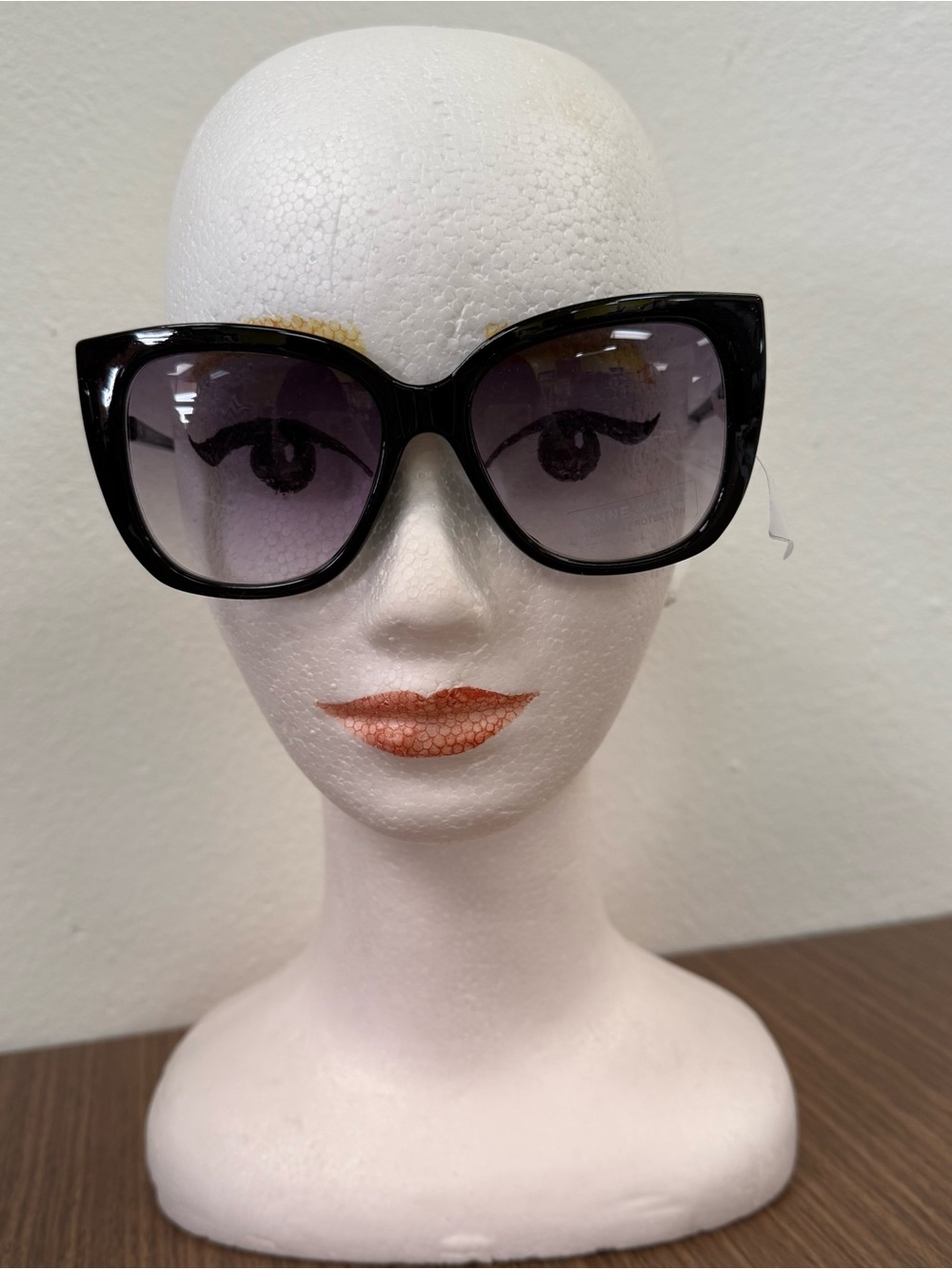 Anne Klein Black Cat-Eye Sunglasses